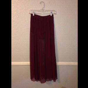 maroon lyrical skirt